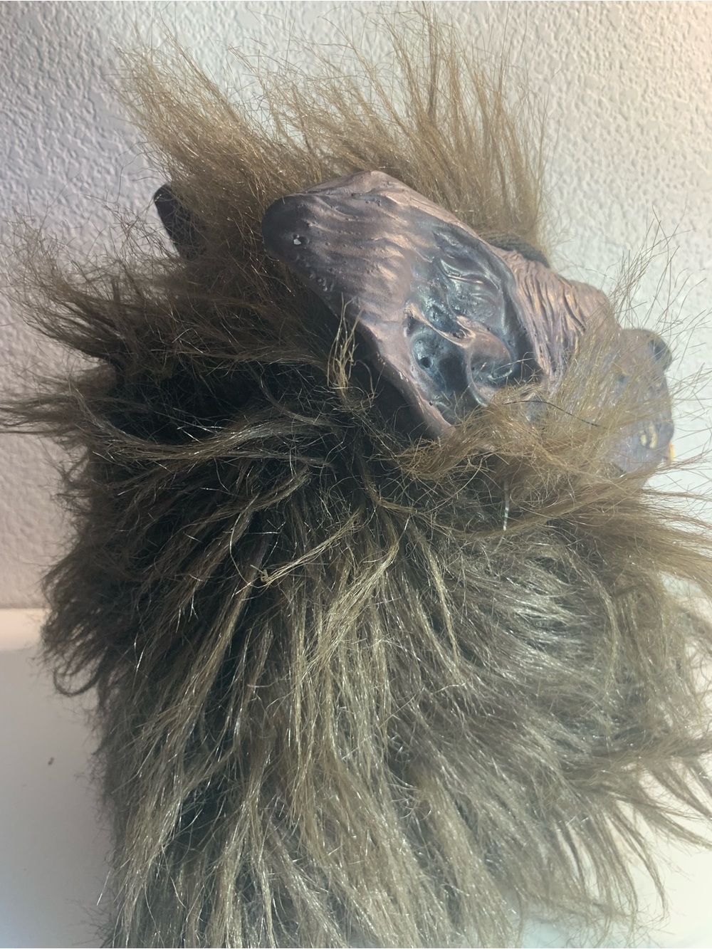 Realistic Brown Werewolf Dog Toy Mask with Red Tongue - Picture 2 of 3